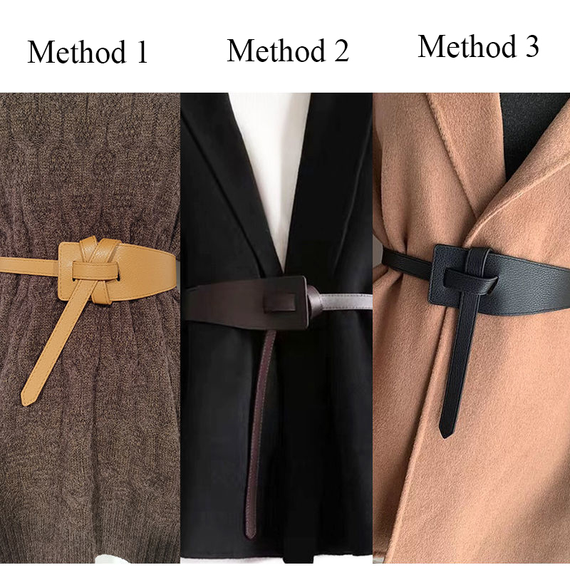 Ceinture corset en cuir large pour femme, ceinture fine nouée, ceinture noire, jupe manteau, accessoires vestisensféminins, mode, 118cm