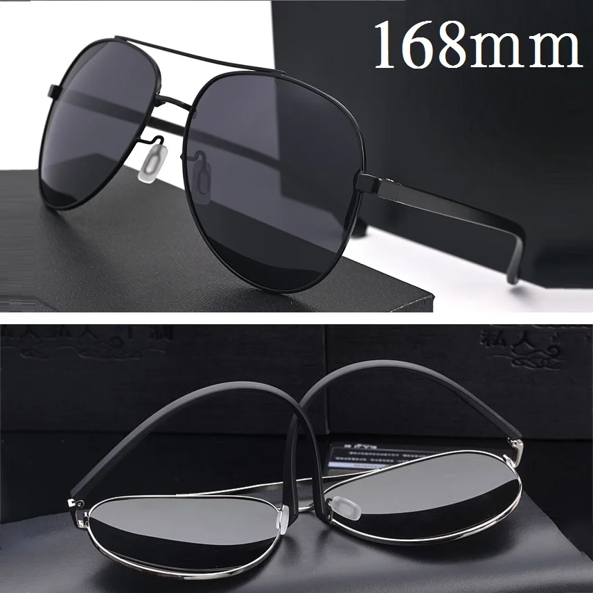 Lunettes de soleil noires photochromiques pour hommes, lunettes de soleil polarisées pour hommes, grand visage large, pilote d'aviation, grand, 168mm