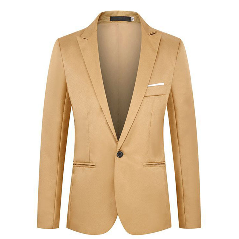 Blazer de mode pour homme, formel et décontracté, idéal pour les occasions tels que les banquets d'affaires et le bureau, veste de costume ajustée, petit costume