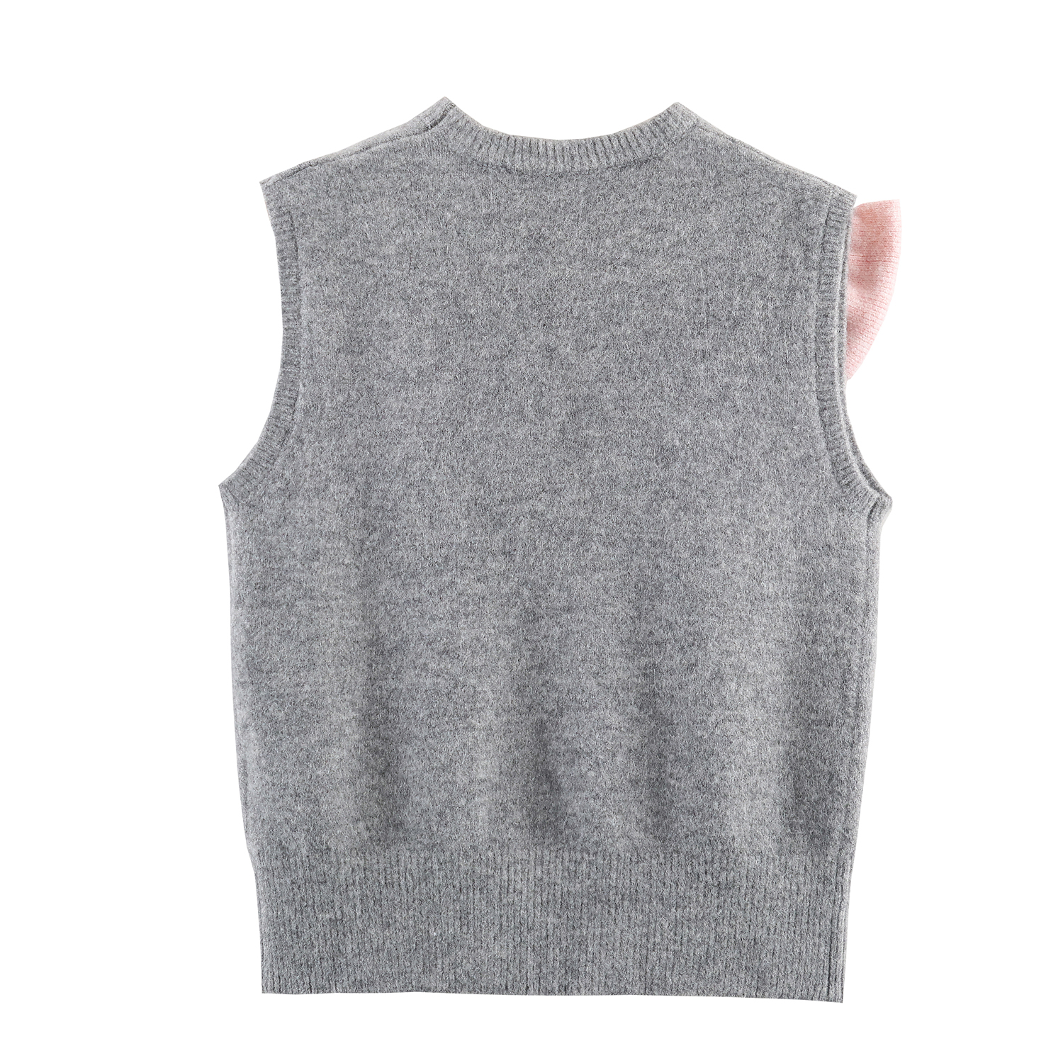 Pull tricoté sans manches pour femmes, style gilet orné de nœud pour petite amie, automne, mignon et jeune, superposition