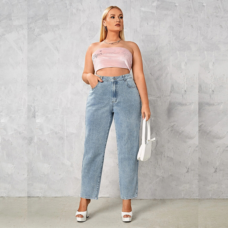 Jean bleu foncé grande taille pour femme, 175cm de haut, extensible et lavage adt, droit, 6XL, 100kg, pantalon en denim fin pour femme, courbe, automne