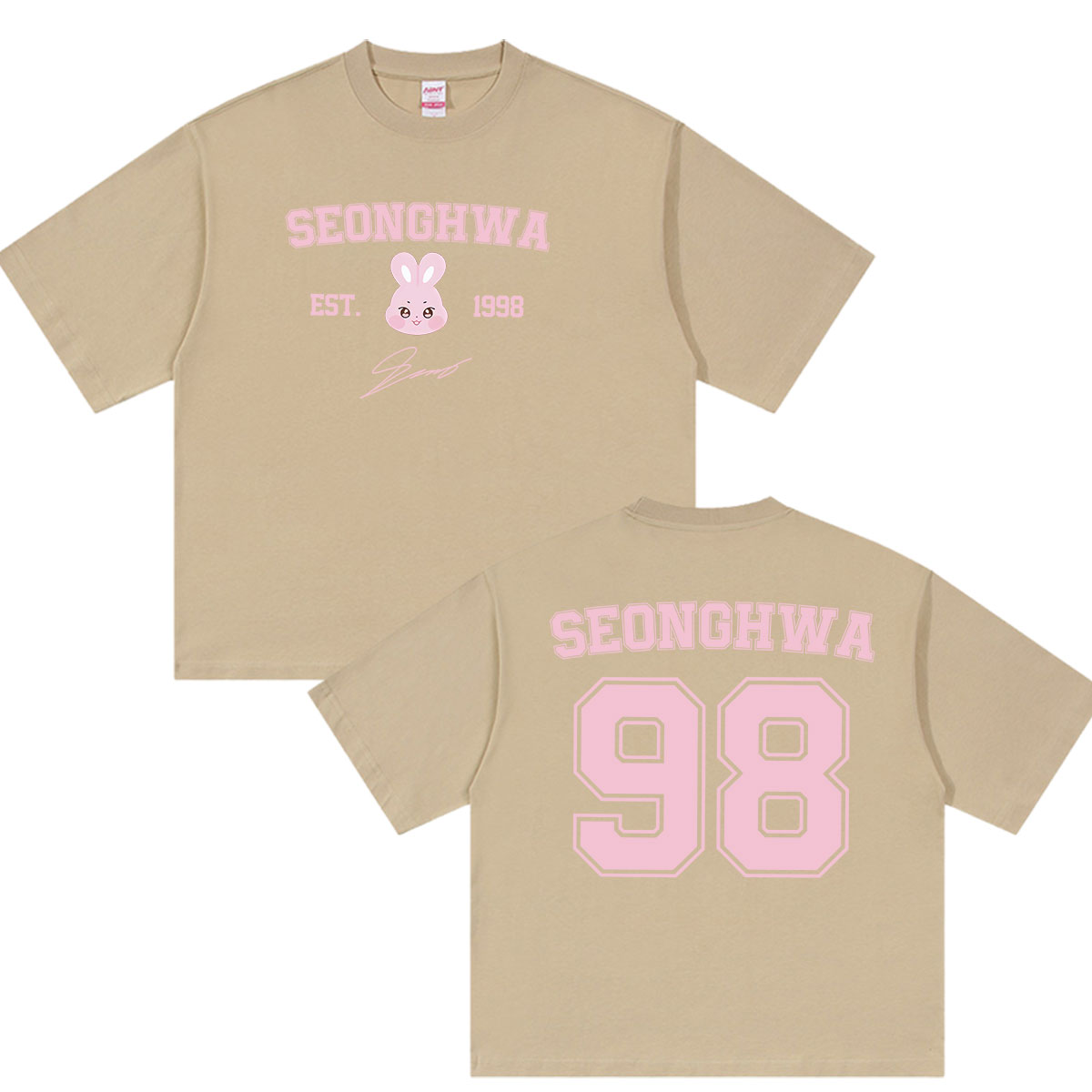 T-shirt imprimé Ateez Seonghwa Ateez in Your Fantasy Tour 2026 pour hommes et femmes, mode Kpop esthétique, t-shirt en coton à manches courtes