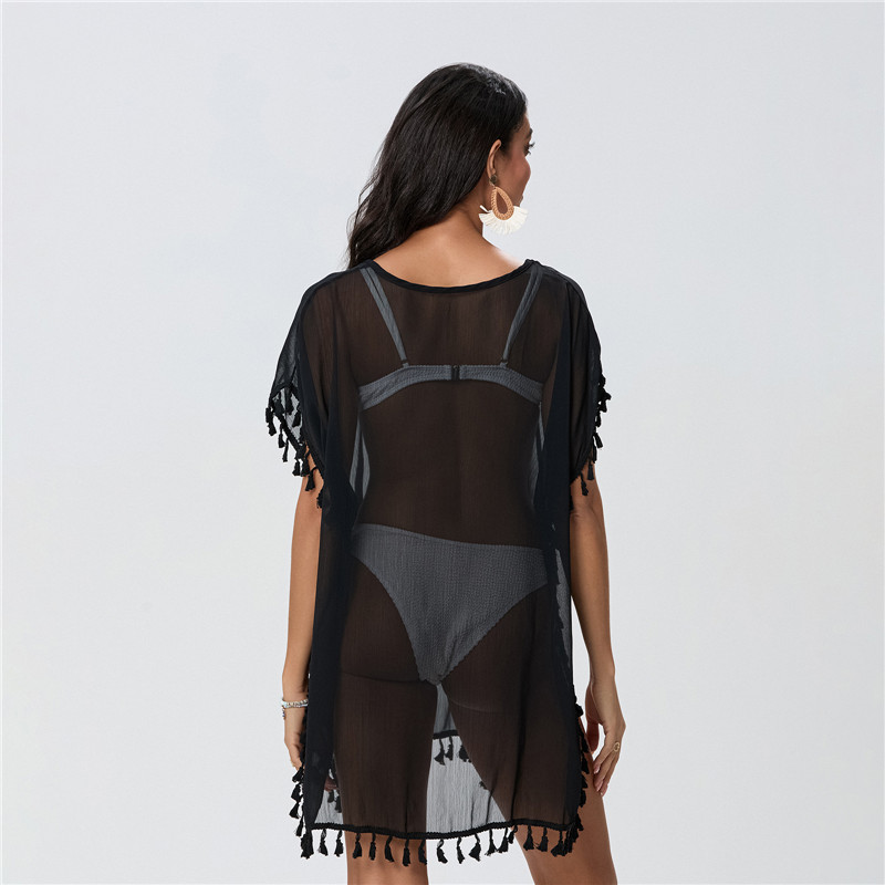 Robe de plage en dentelle pour femmes, ajourée, crochet, cover-up pour maillots de bain, été