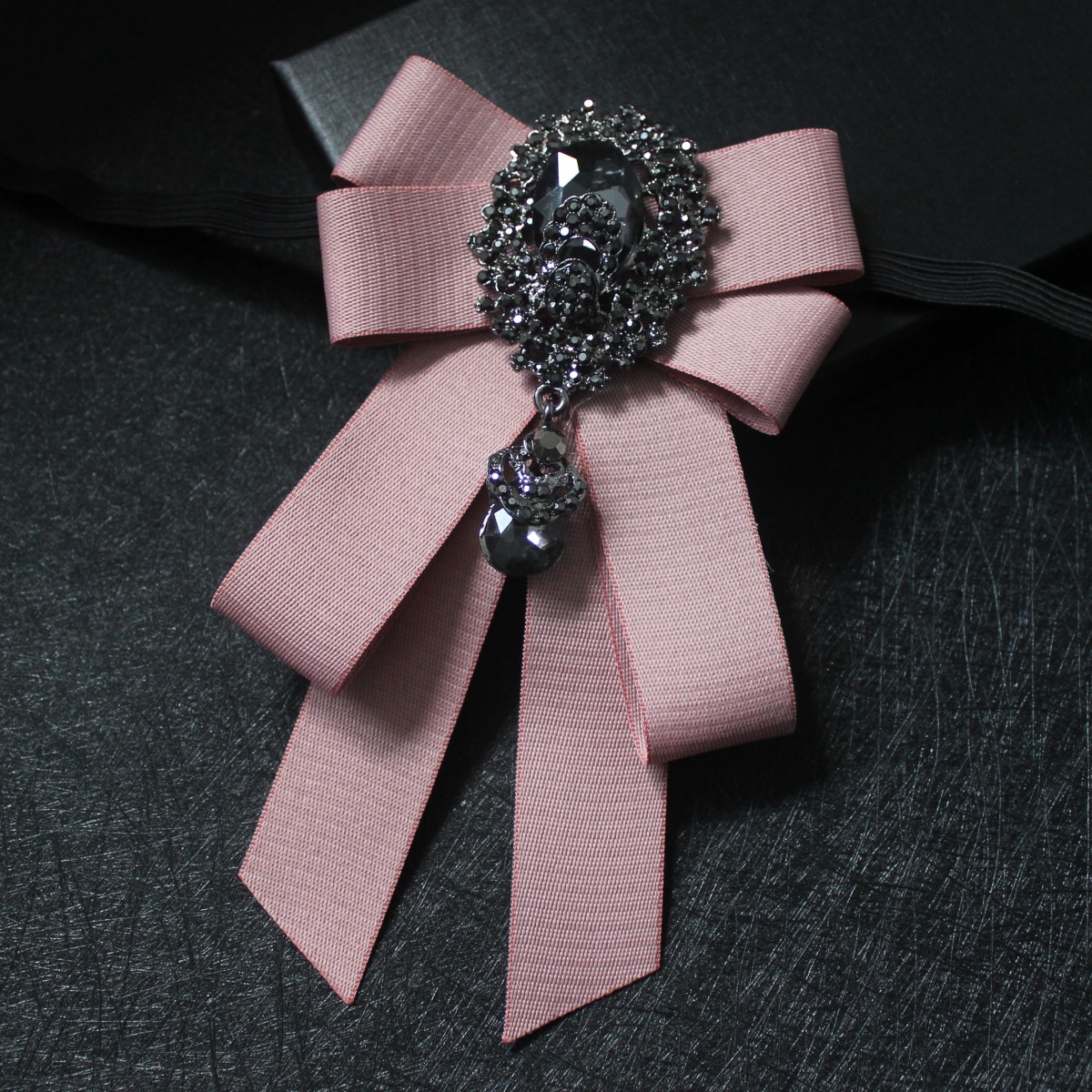 Britannique hommes femmes soie Satin ruban nœud papillon cravate de luxe marié cravate affaires fête de mariage alliage cristal strass noeud papillon