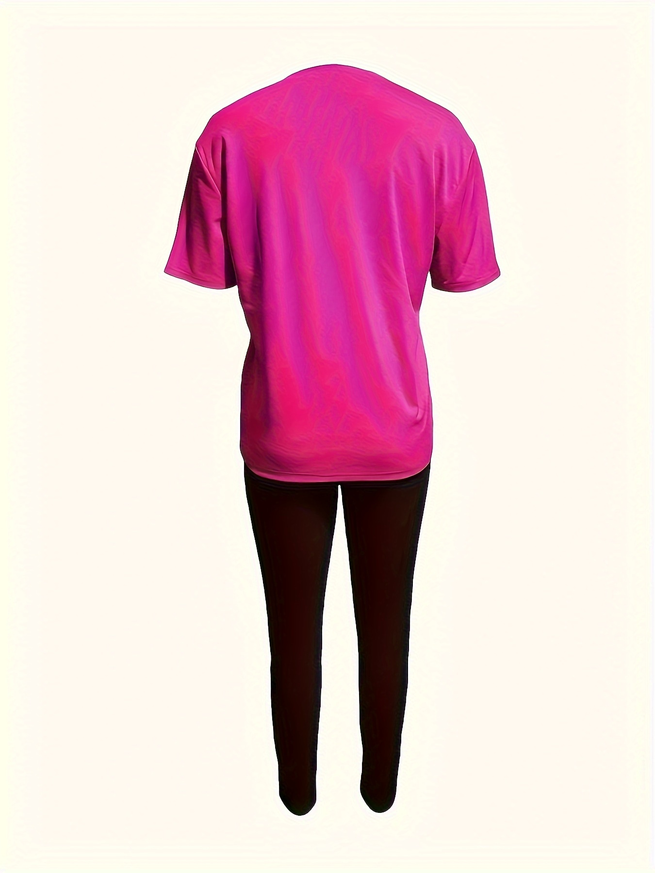Ensemble de tenue de sport pour femmes, T-shirt à manches courtes imprimé de figures abstraites de grande taille et pantalon confortable extensible moyen, tenue de Fitness
