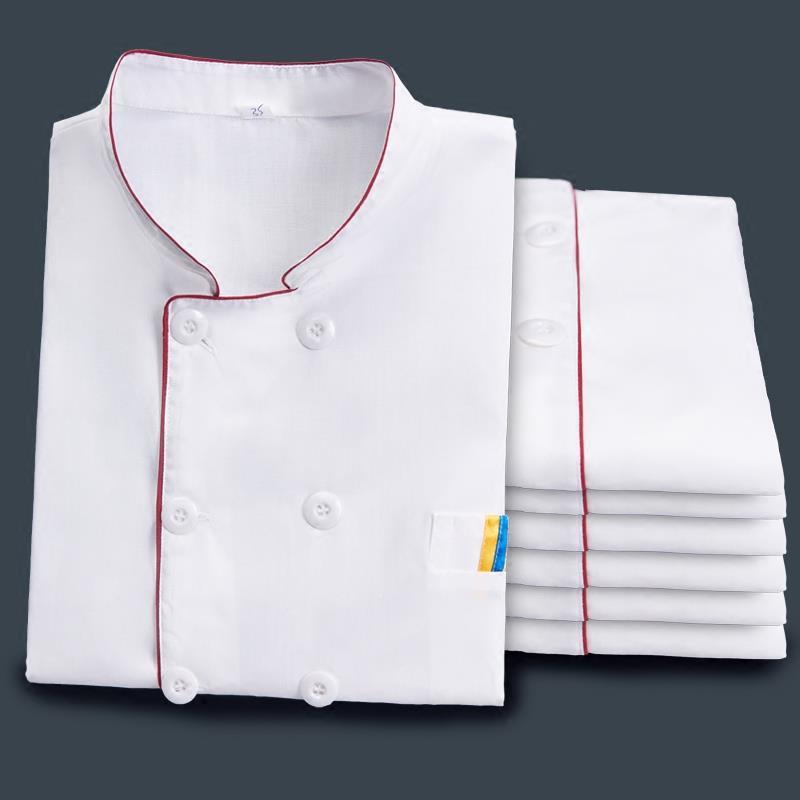 Uniforme de Chef cuisinier blanc pour hommes, chemise de boulangerie respirante à Double boutonnage, vestes de Chef, tablier blanc pour femmes, 2022