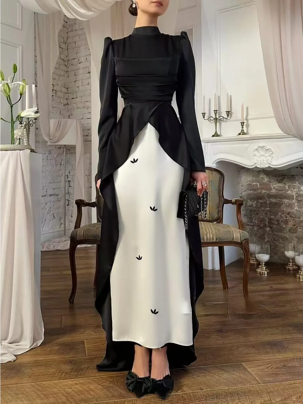 Eid femmes Robe musulmane Abaya Satin robes Largos fête Caftan Jalabiya Ramadan robes longues dubaï caftan arabe longue Robe 2025