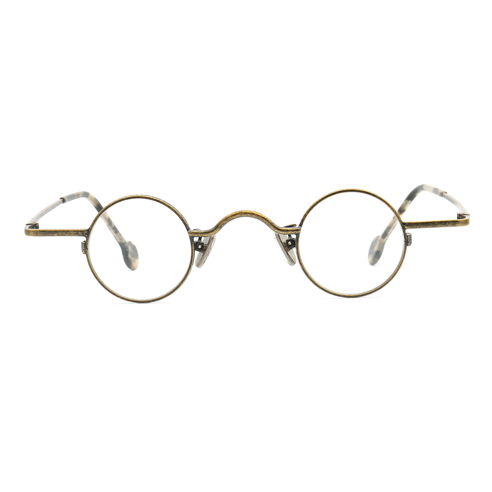 Femmes lunettes rondes montures hommes lumière optique lunettes cadre lunettes mignonnes rétro mode métal Prescription lunettes pleine jante