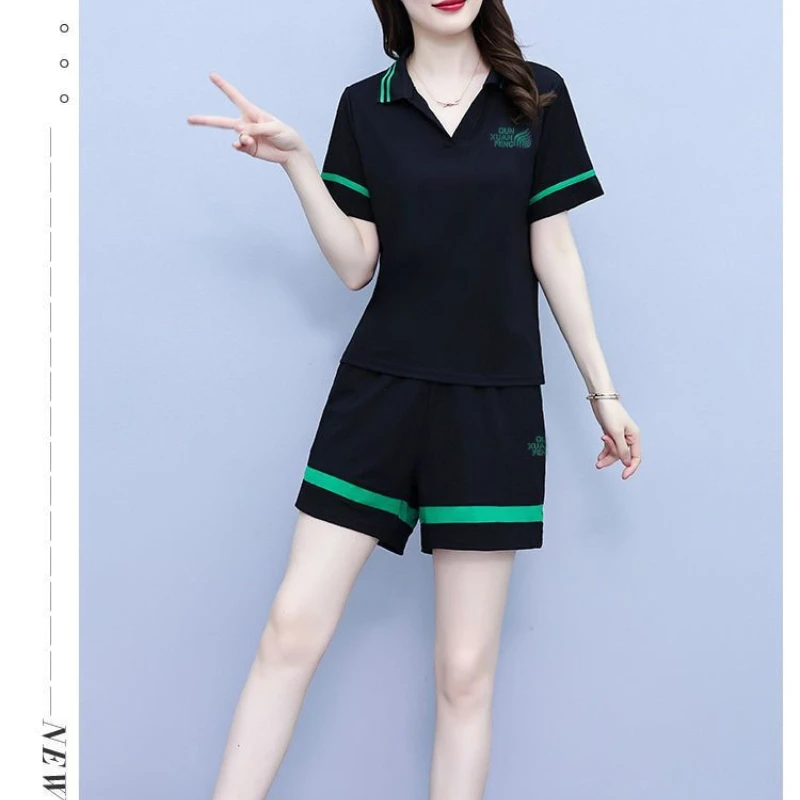 Costume de sport et décontracté en pur coton pour femmes, vêtements d'été, Style coréen, tendance, ensemble deux pièces à la mode, nouvelle collection