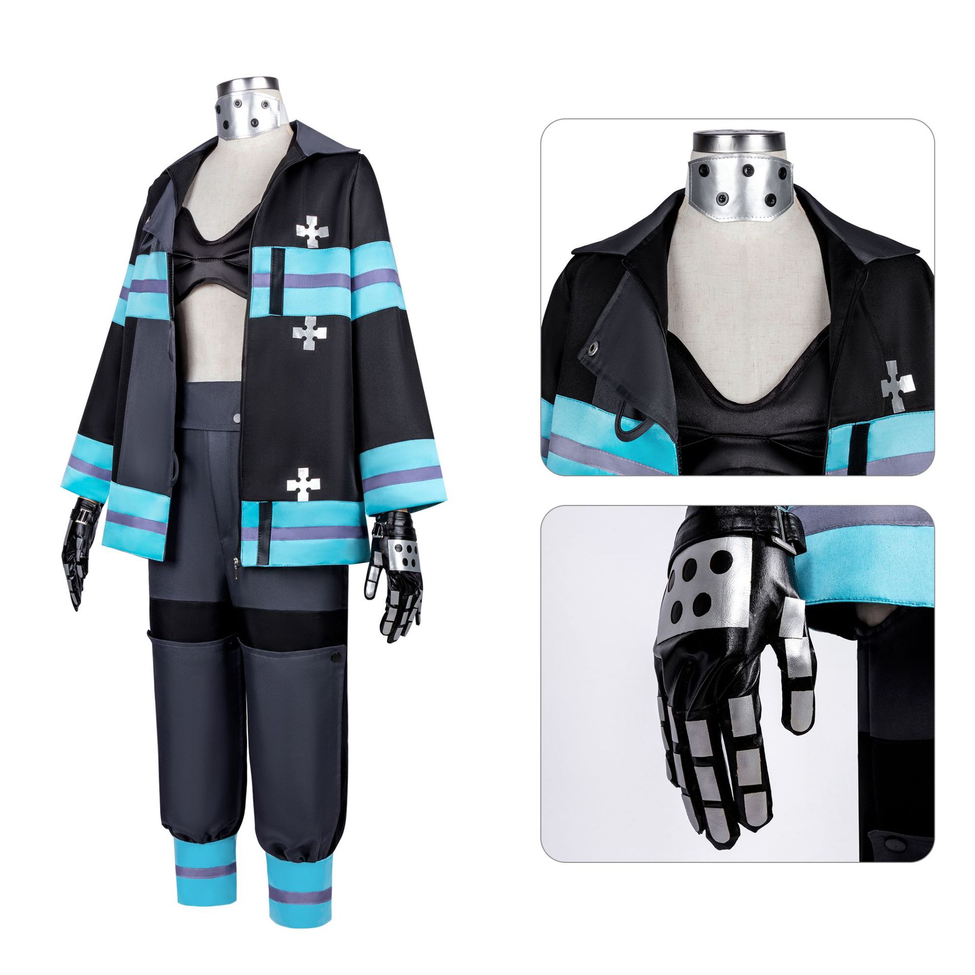 Tenue de cosplay de la Force des pompières pour femmes, ensemble d'uniformes d'anime pour adultes, costume de carnaval d'Halloween, tenue de fête et de jeu de rôle sur le thème de l'anime