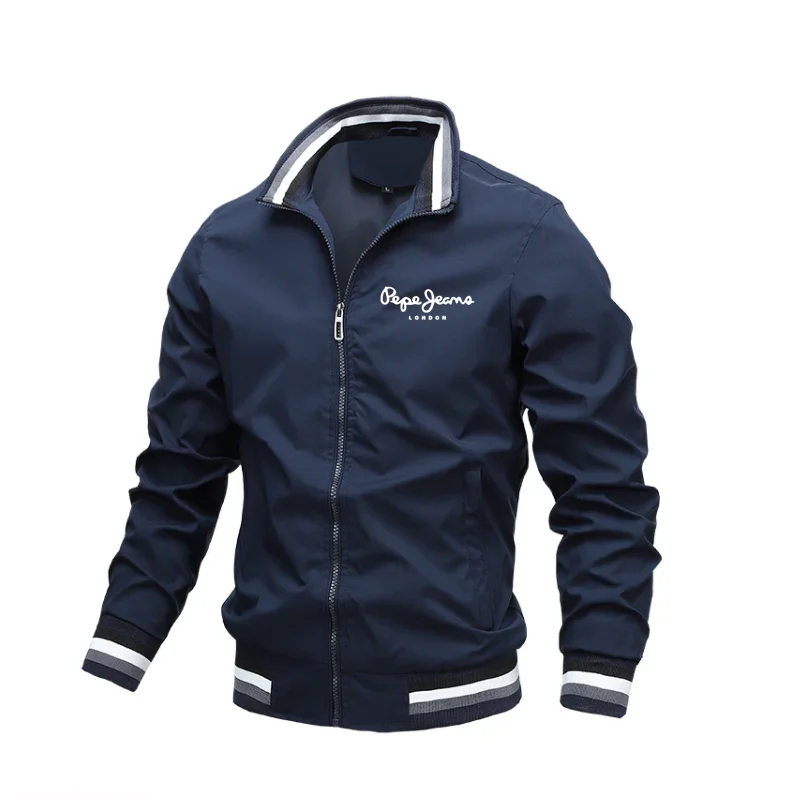 Veste décontractée boutonnée pour homme printemps-automne, veste de sport d'extérieur, veste coupe-vent, veste de pilote imperméable pour homme