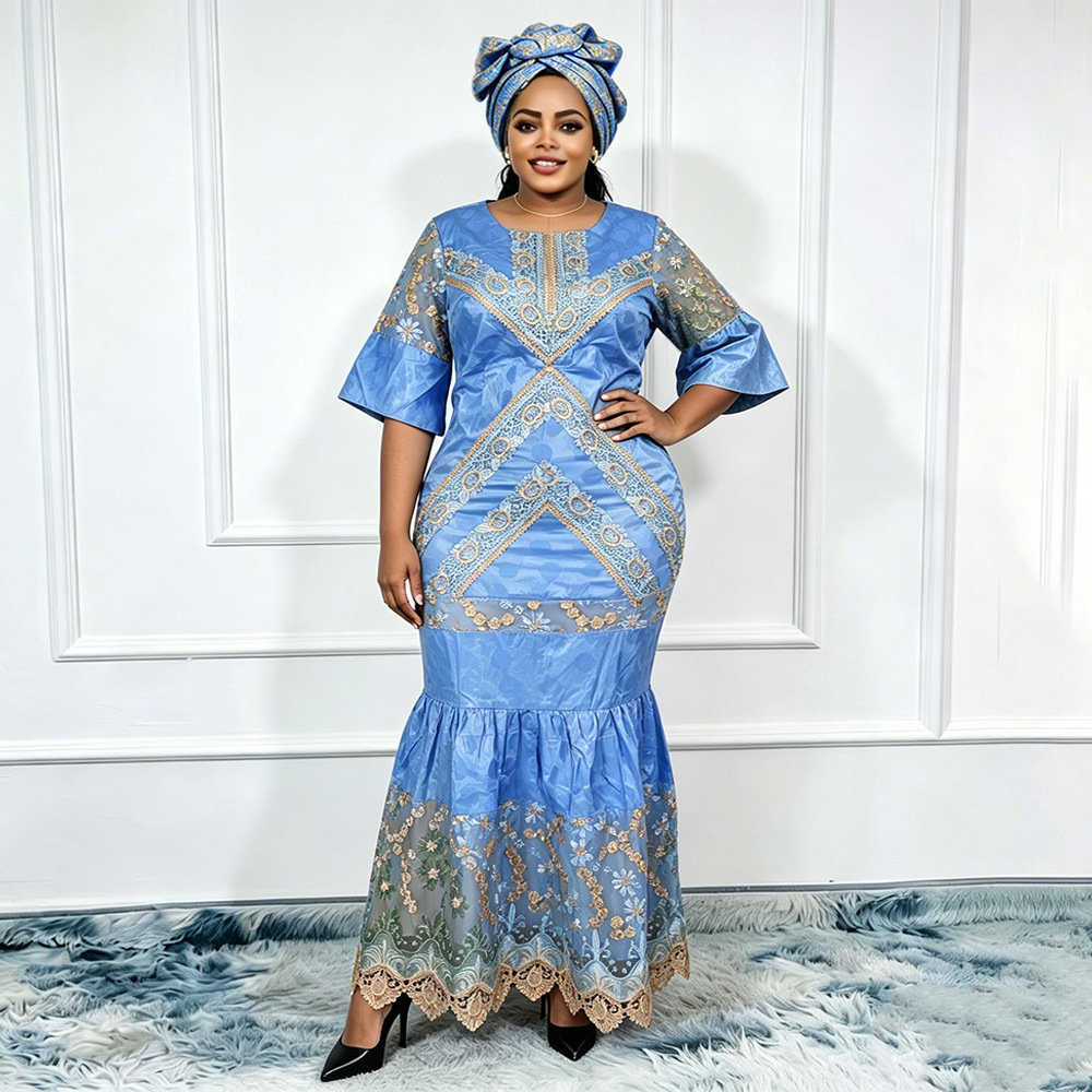 Robe longue traditionnelle africaine grande taille 2026 Dashiki Ankara Abayas Kaftan musulman pour femmes