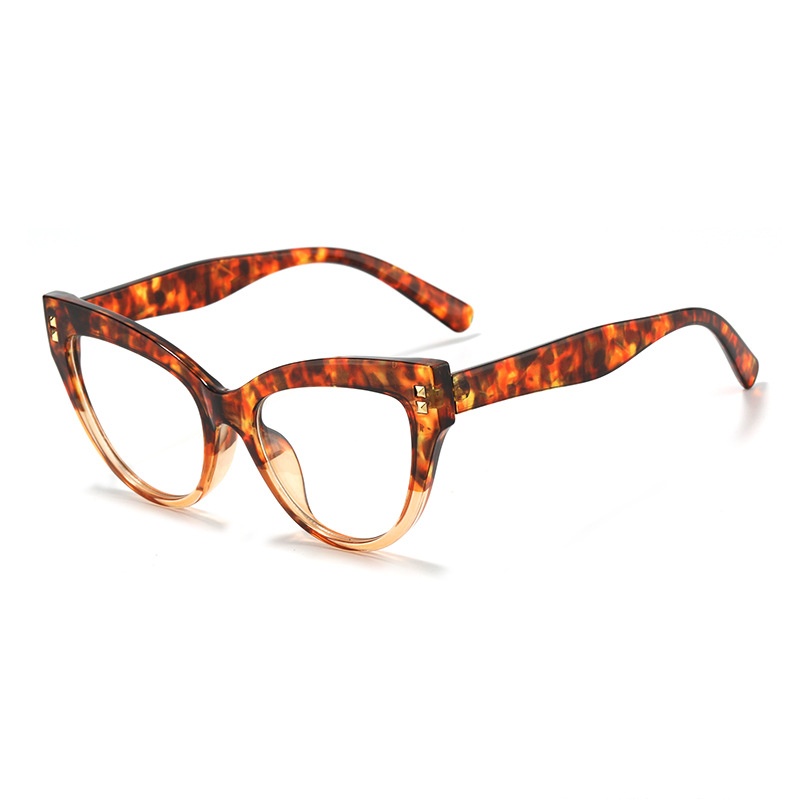 Lunettes de lecture œil de chat élégantes avec charnière en métal – Design minimaliste en blocs de couleurs, lunettes presbytes à la mode +1.0 à +4.0