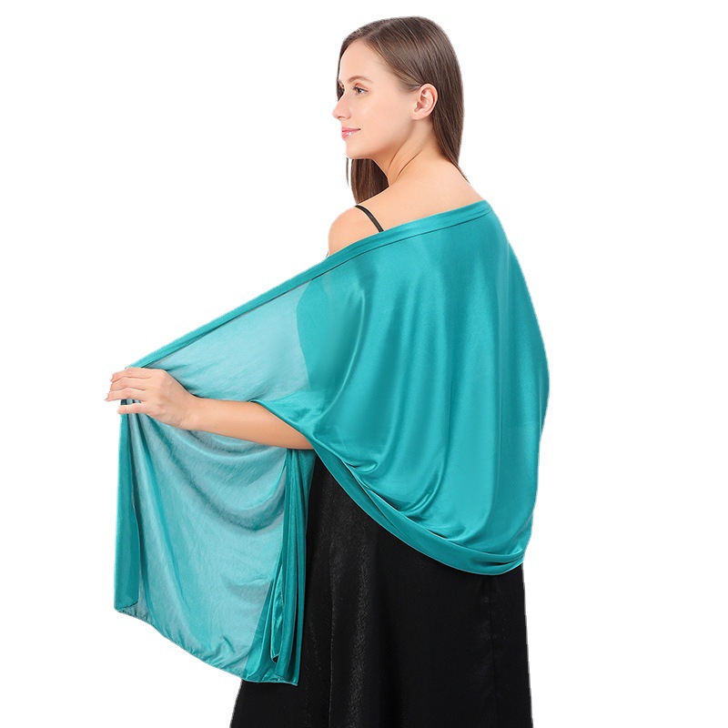 Robe de Soirée Élégante et Soyeuse pour Femme, Châle de ixde Mariage, Demoiselle d'Honneur, Capes de Banquet