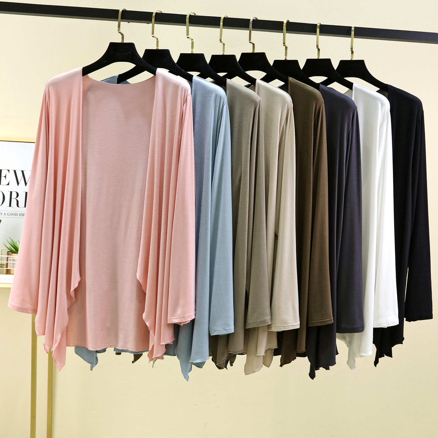 Cardigan Fin à Manches sulfpour Femme, Vêtement Irrégulier, Résistant au Soleil, Assressentià tous les Médicaments, Été