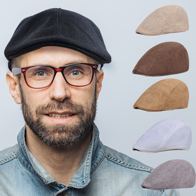 Bérets de printemps et d'été pour hommes, chapeau de Style britannique rétro anglais, chapeaux de mode pour hommes, casquettes de peintre à visière pour papa