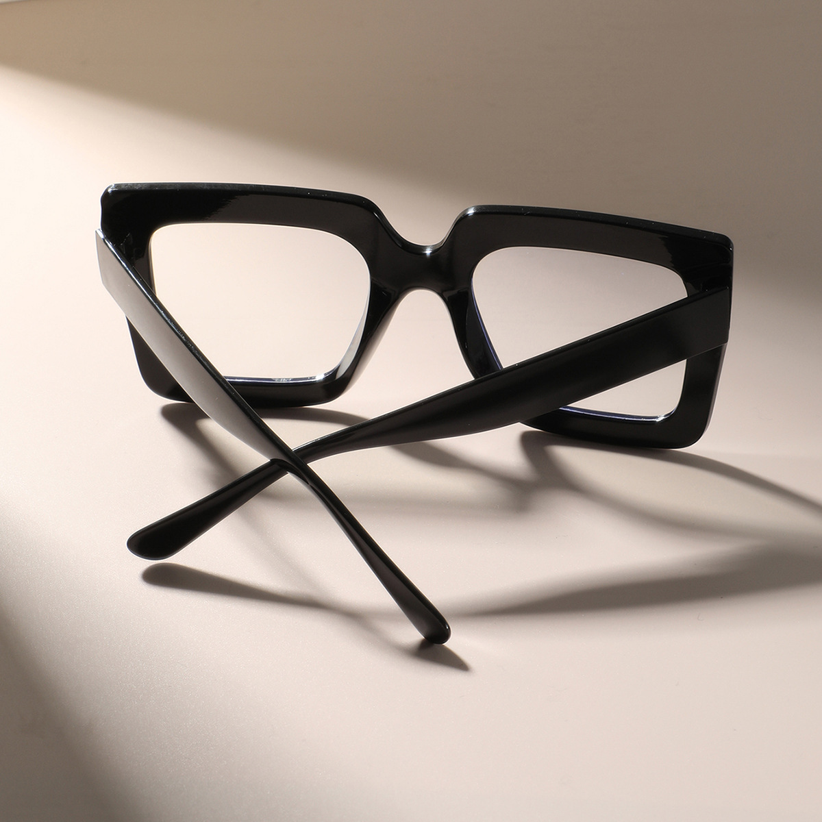 Lunettes anti-lumière bleue surdimensionnées à monture carrée, élégantes, transparentes, colorées, rétro, tendance, unies, pour femmes