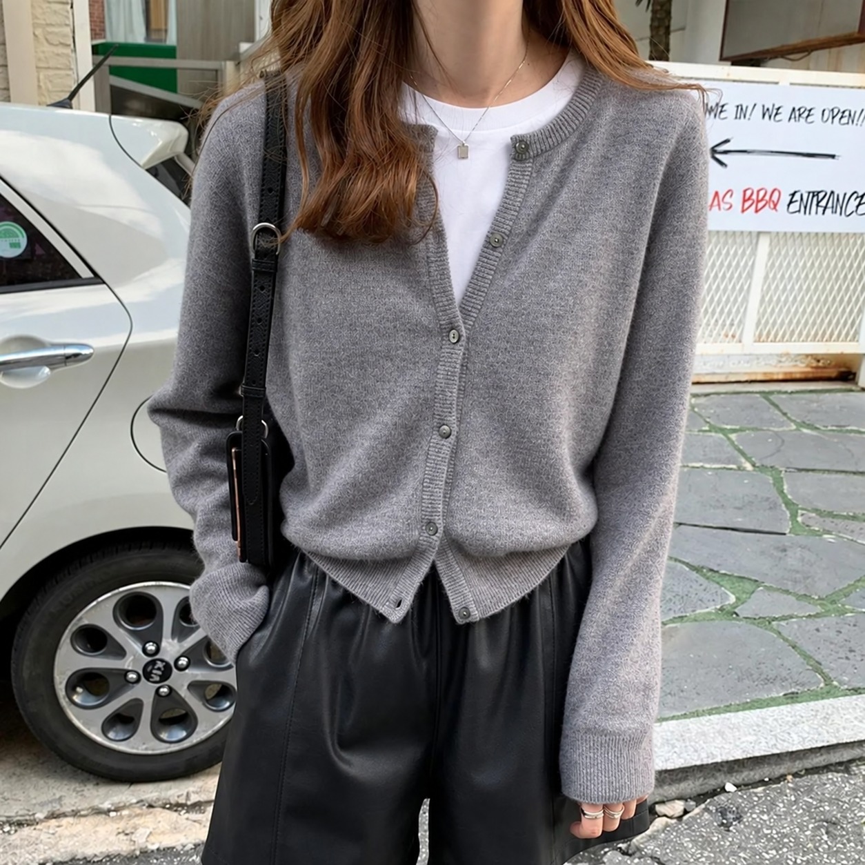 Cardigan en cachemire pour femmes, pull à simple boutonnage, manches longues, couleur unie, vêtements d'extérieur, printemps automne, haut en tricot décontracté