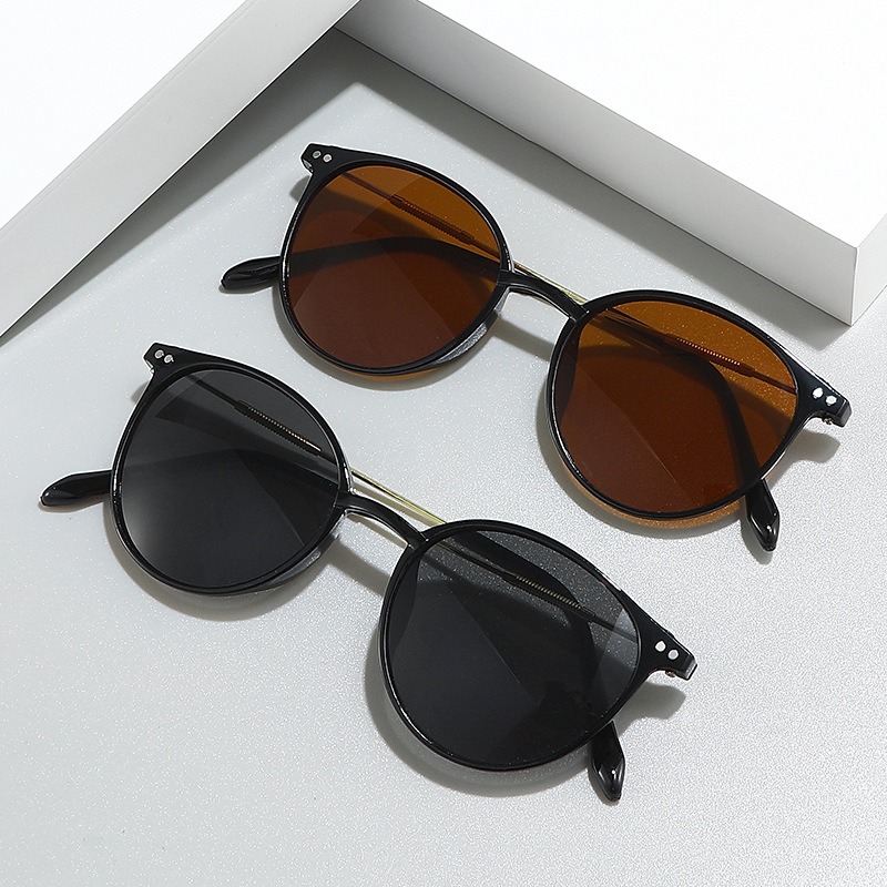 Lunettes de soleil rondes vintage pour femmes, lunettes de soleil de marque de luxe pour hommes, lunettes de soleil pour la pêche en plein air, protection UV