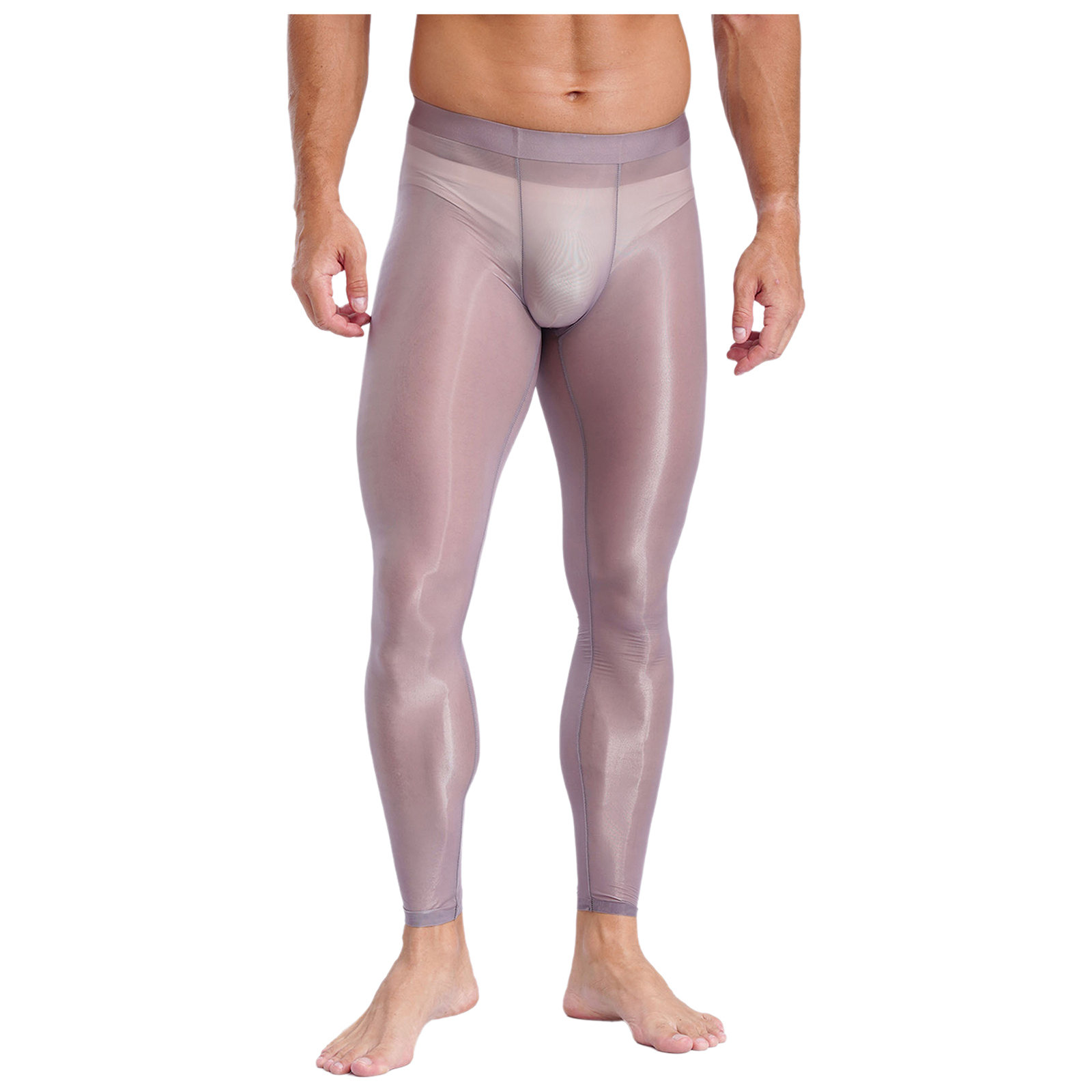Leggings de Sport Ultra-fins extensibles pour hommes, sous-vêtements transparents, Yoga, Fitness, collants, pantalons pour l'entraînement en salle de sport