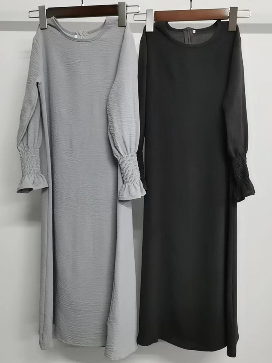 Robe longue unie à volants pour filles musulmanes, Abaya de Dubaï, Robe modeste du Ramadan, Kaftan Femme Musulmane, Vêtements islamiques, Robes africaines