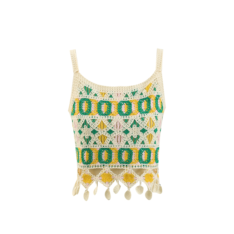 Crochet évidé fait à la main bohème pour femme, glaçure à pampilles colorées pour dames, Plaid à franges, livraison directe