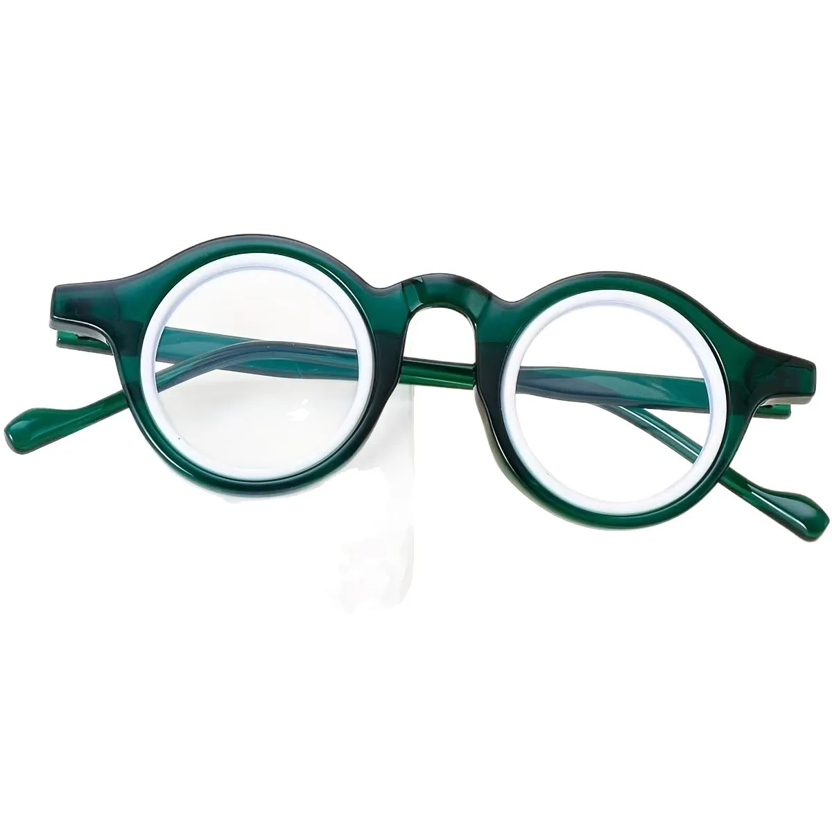 Lunettes de lecture Anti-lumière bleue pour femmes, avec cadre circulaire rétro épais haute définition, pour personnes d'âge moyen et âgées