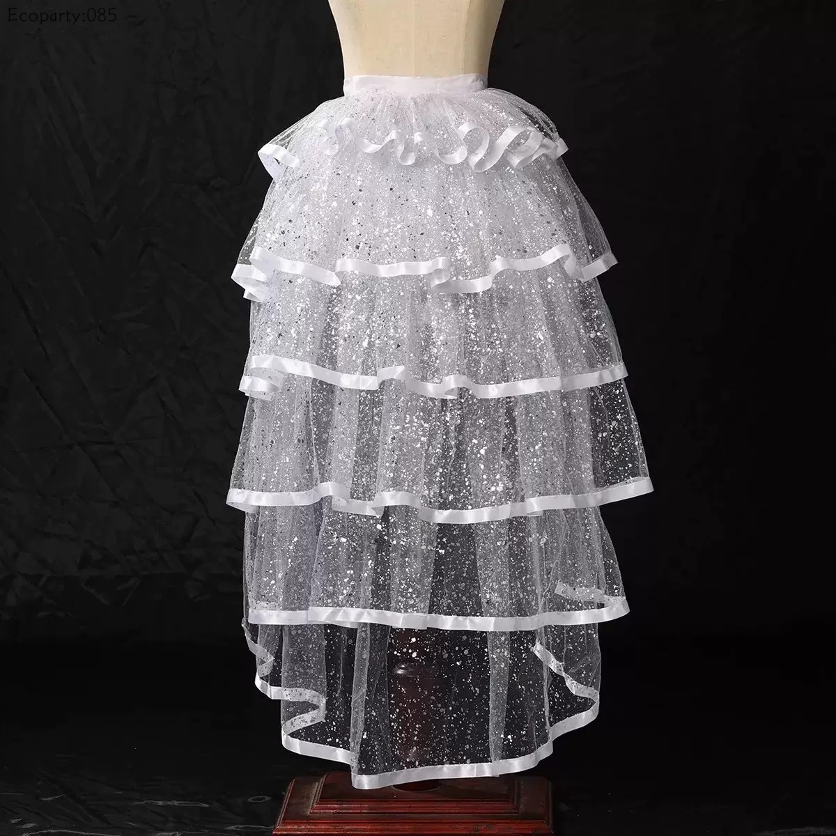 Jupe en tulle gothique sexy style steampunk à nouer, jupe tutu bouffante à volants pour femme, costumes de performance punk