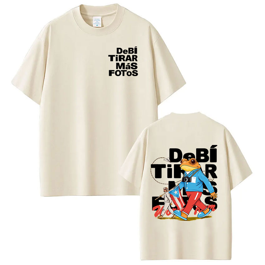 T-shirt Rapper Bad Bunny Debi Tirar Mas Fotos DTMF, vêtements pour hommes et femmes, mode Hip Hop, T-shirt à manches courtes, Streetwear