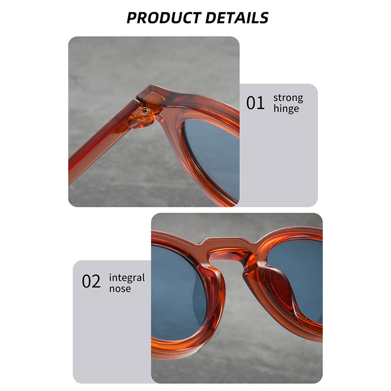 Lunettes de soleil de marque de luxe de mode lunettes de soleil rondes rétro lunettes de soleil de créateur à la mode lunettes de soleil Anti-Uv Premium