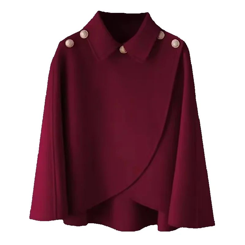 Manteau Shaw en laine pour femmes, veste courte pour dames, tempérament élégant, vêtements d'extérieur en laine, Version coréenne, automne-hiver 2025