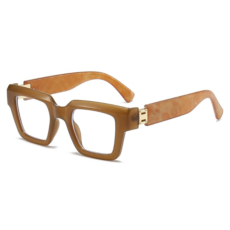 Nouvelle monture de lunettes carrée tendance de haute qualité, grande monture, verres optiques anti-lumière bleue