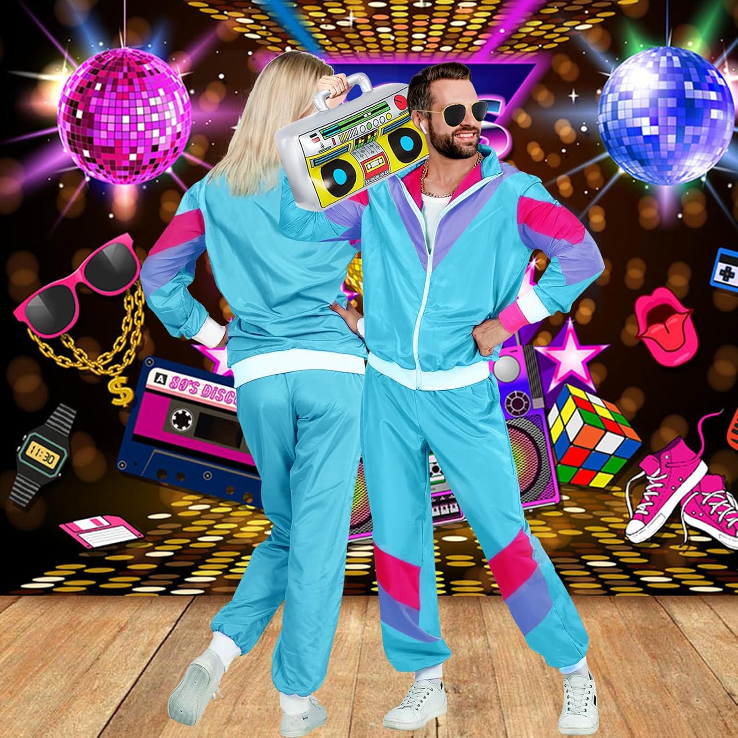 Costumes de robe de paupières pour hommes et couples, tenue de cerf, costume Kiev illage, survêtement rétro hip hop, veste adulte, surintendant ser, années 80 et 90