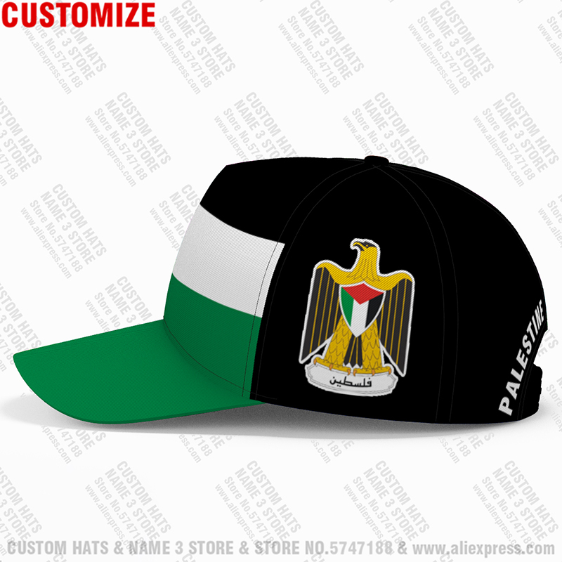 Casquette de Baseball Palestine Personnalisée Gratuite avec Nom, Numéro, Logo d'Équipe, Chapeau de Voyage à la Campagne, Équipement de Sauna