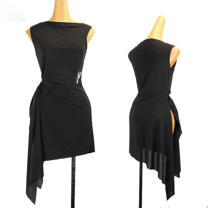 Robe de danseuse latine pour femmes, sac sexy en v profond, hanche, jupe de danse à manches longues, costume d'entraînement slim, haut/robe de danse latine, automne et hiver