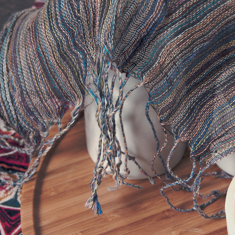 Écharpe en lin pour femmes 100%, 2015 cm, à rayures fraîches, à la mode, prix de gros, pompon confortable, loisirs, 5 couleurs, été, automne, 160