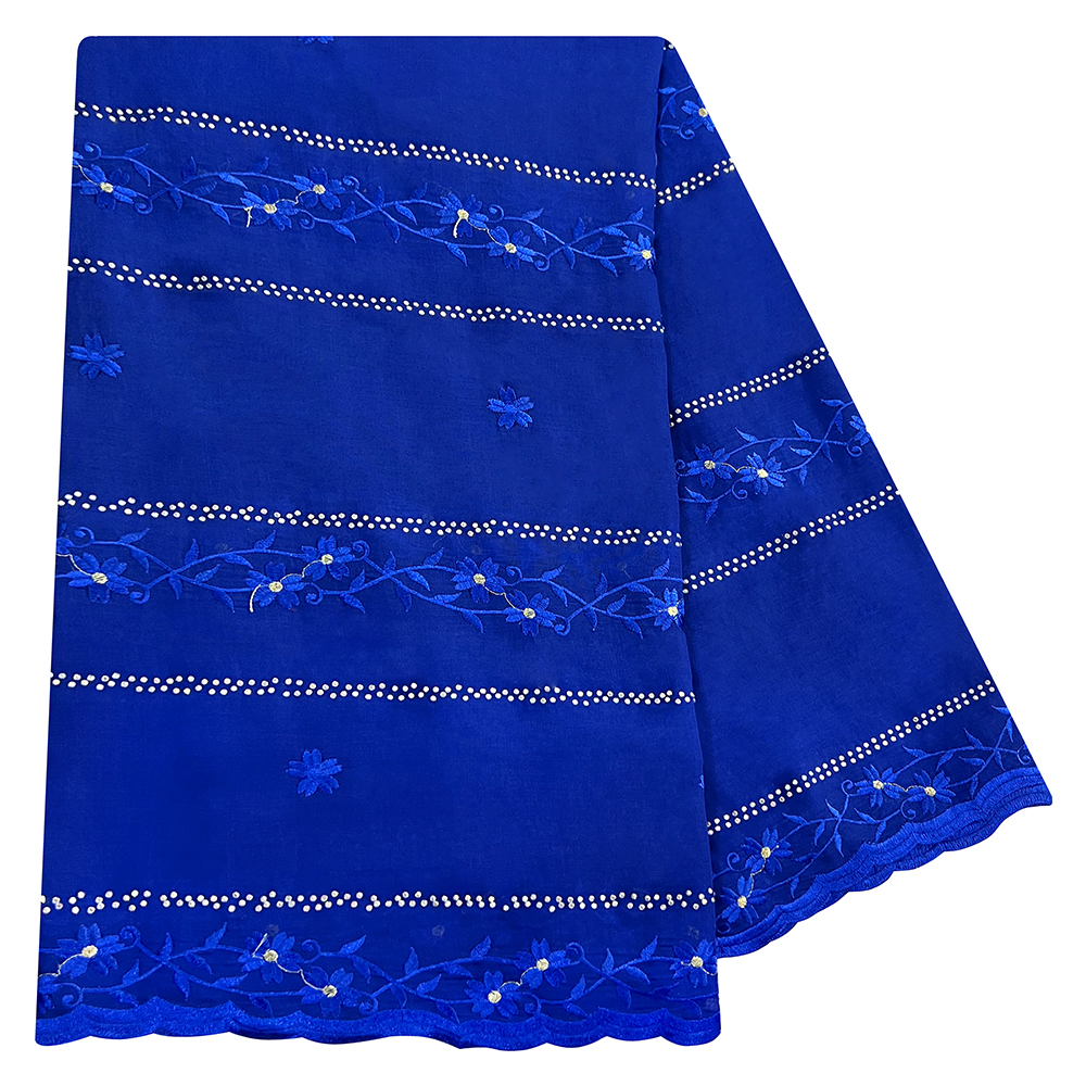 Écharpe brodée de haute qualité en tissu 100% coton et fil de rayonne, style Dubaï, pour femmes africaines, hijab musulman