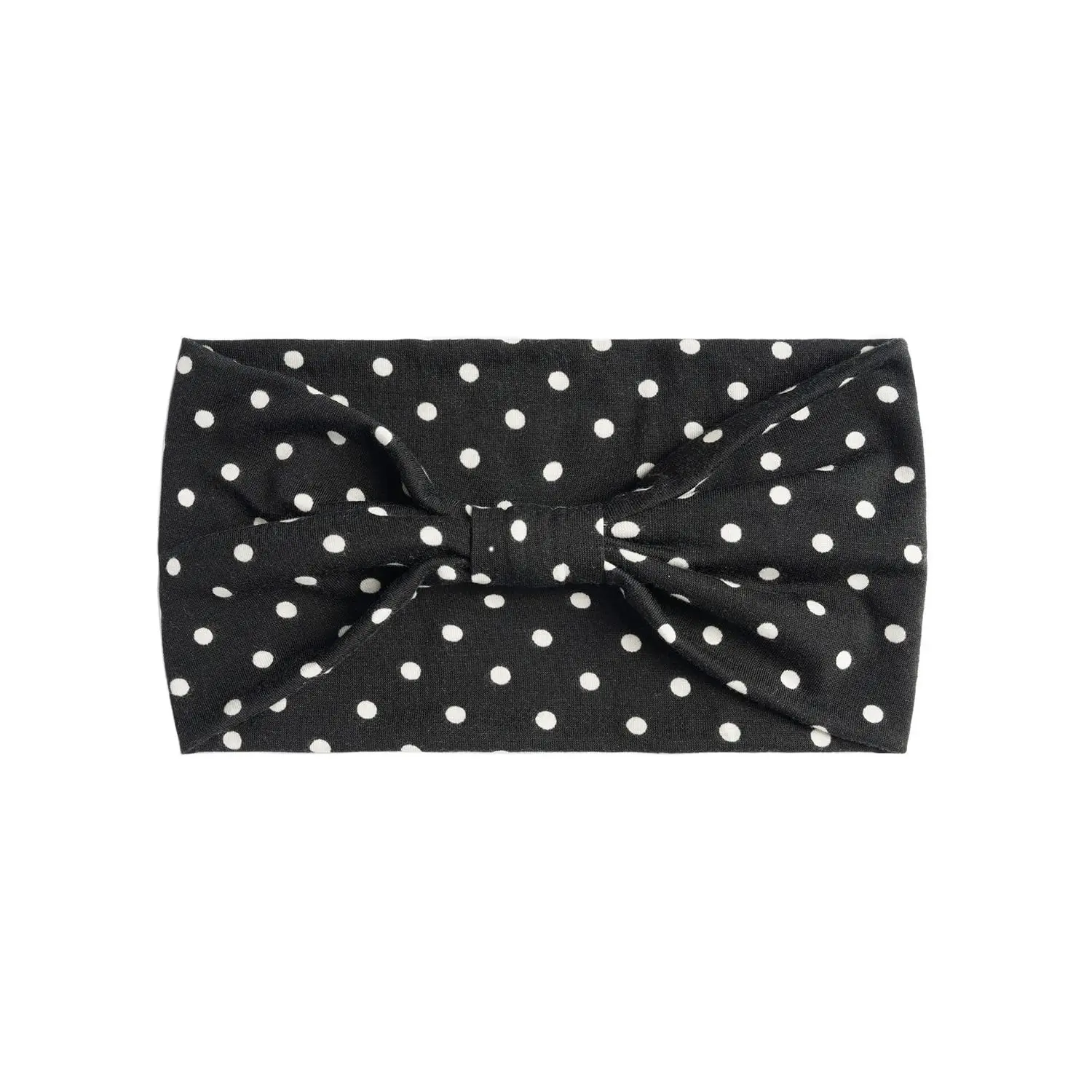 Grands bandeaux pour femmes à pois noués bandeau Turban Yoga entraînement bandeaux Boho Stretch coton Bandana cheveux accessoires