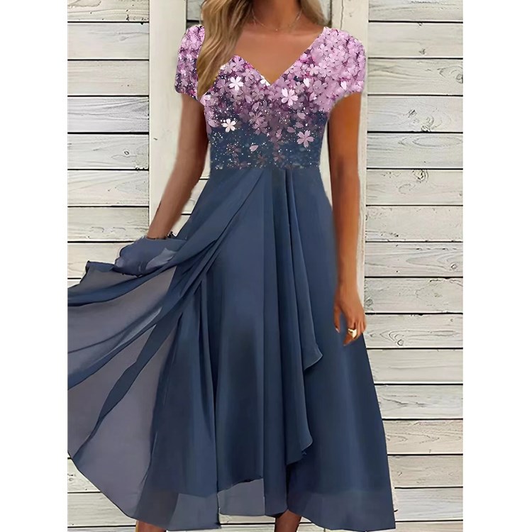 Robe longue découpée en mousseline de soie pour femmes, patchwork de dentelle élégante, robe de demoiselle d'honneur, robe de soirée, robe éducative, 2025