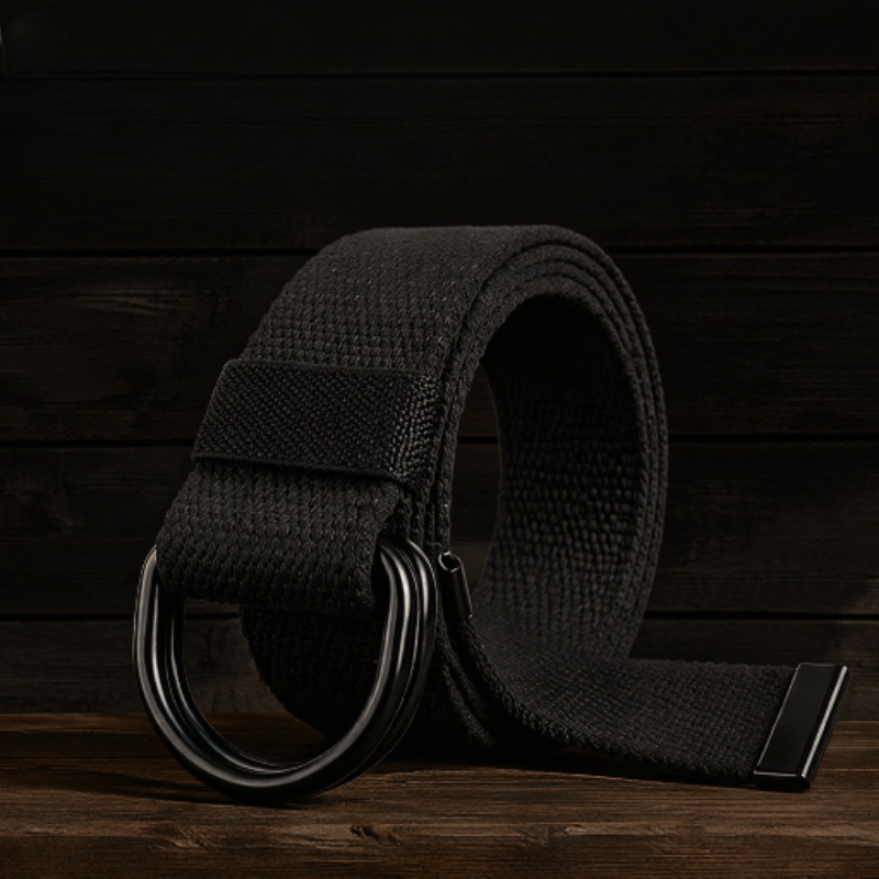 Ceinture en toile pour hommes et femmes, de haute qualité, unisexe, avec boucle à double anneau en D, ceinture décontractée en toile, ceinture de sport décontractée, ceintures tactiques