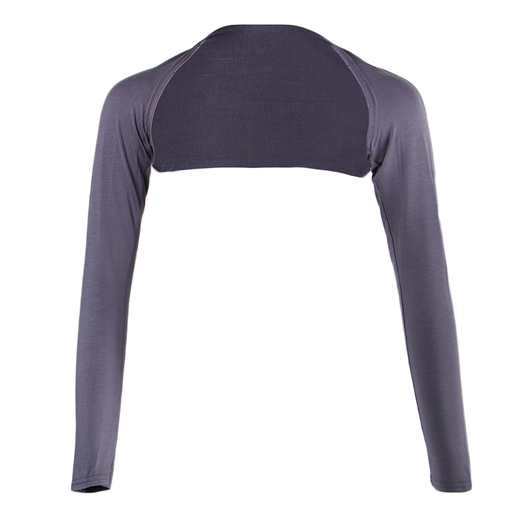 Boléro en jersey de coton modal élastique pour femmes musulmanes, manches longues, cache-épaules, protection solaire, à porter sous un t-shirt