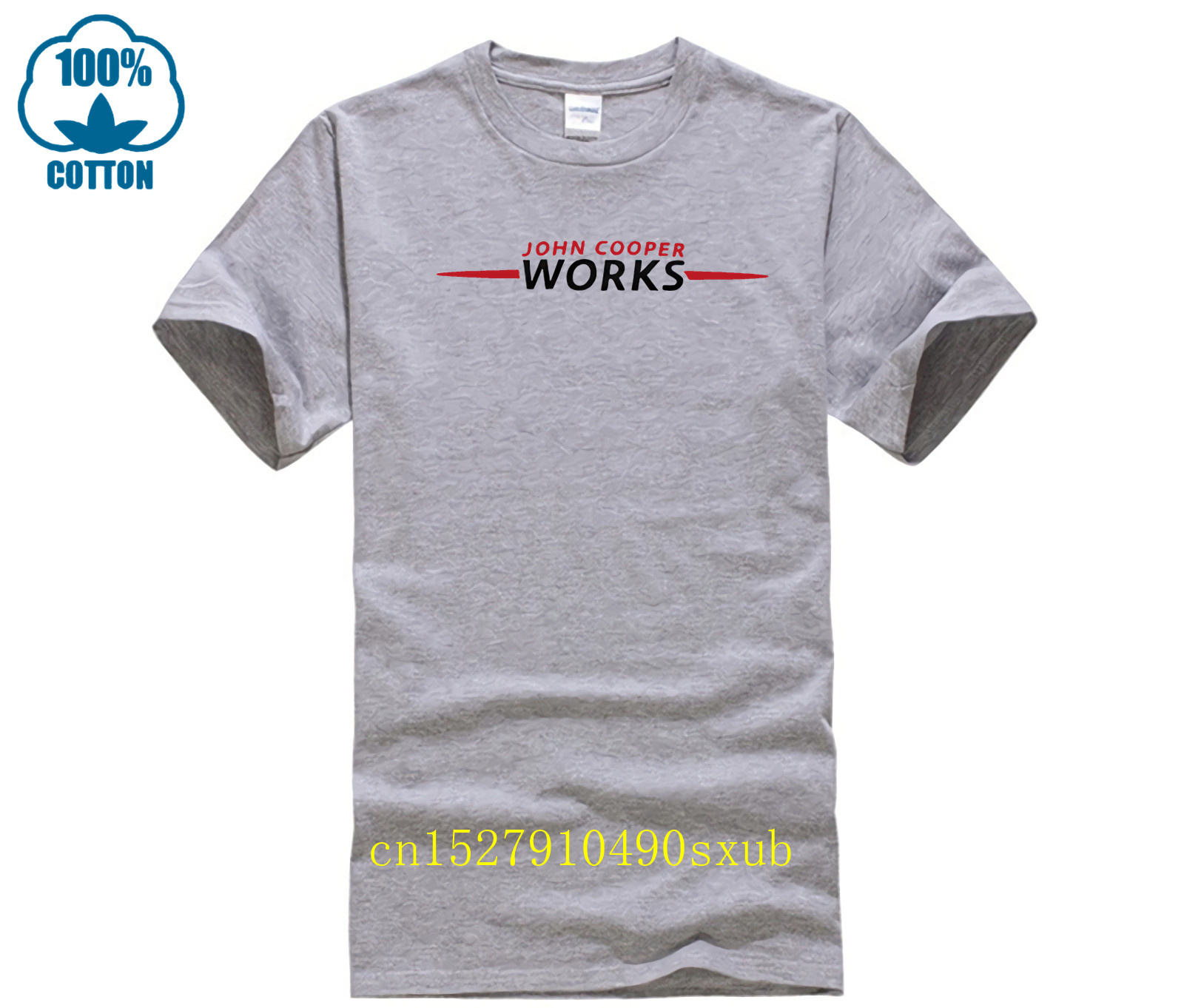 Polo John Cooper Work Mini JCW Logo blanc et gris