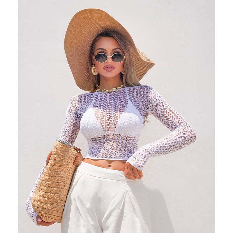 Robe Cache-Cœur Transparente en Résille à Franges pour Femme, Sexy, Manches Longues, Moulante, Tenue de Plage, Ensemble pour Festival Rave d'Été