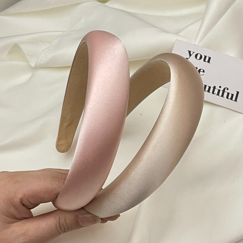 1/2 bandeaux pour filles, bandeaux en satin de soie tendance pour femmes, accessoires pour cheveux, bandeau éponge, accessoires pour cheveux de haute qualité