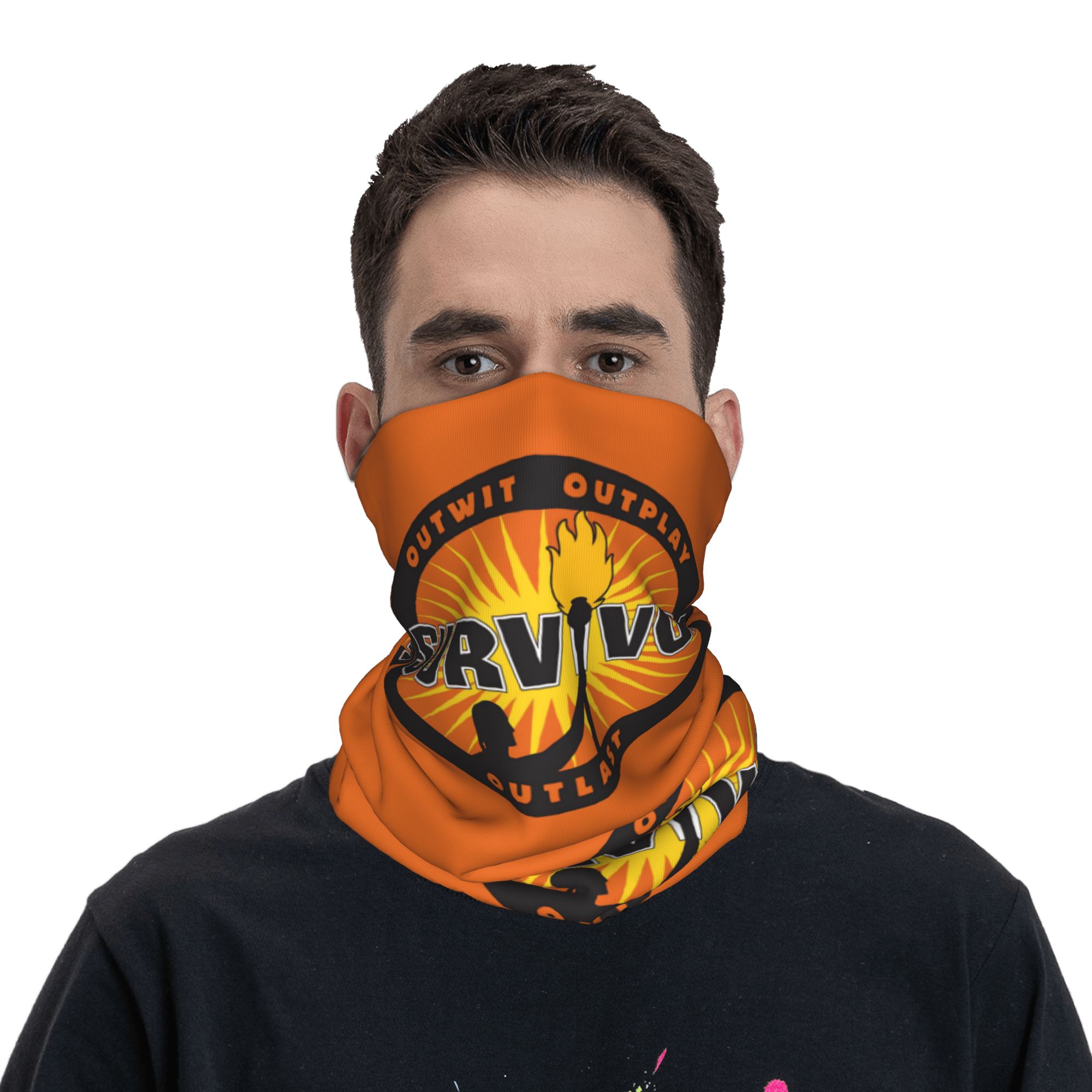 S-Survivors Bandana Cache-cou imprimé, écharpe multi-usage pour le cyclisme, la course à pied, pour hommes, femmes, adultes, coupe-vent