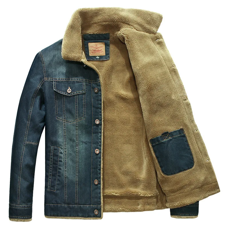 Optics-Veste en jean multi-poches pour hommes, coupe-vent chaud, manteau Smile, vêtements de cow-boy, vêtements d'extérieur pour hommes, hiver