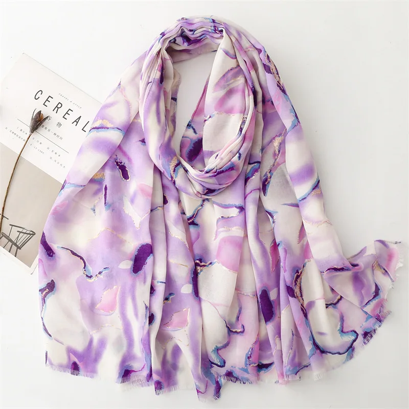 Écharpe de luxe en Viscose pour femmes, châle de plage ventilé, en coton et lin, sensation de pompon, Pashmina, Hijab musulman, Turban pour dames, été