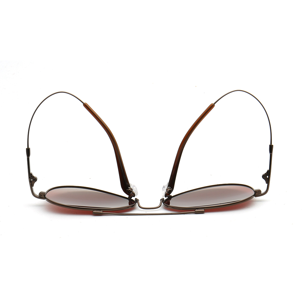 Aviation hommes lunettes de soleil polarisées montures pour hommes pilote lunettes de soleil métal lumière Flexible à la mode moderne or conduite UV400