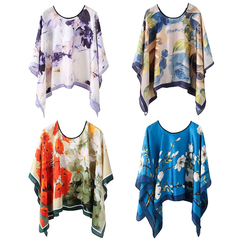 Châle en mousseline de soie imprimé pour femmes, nouvelle mode, différents Styles, Cape de plage fine, Cardigan