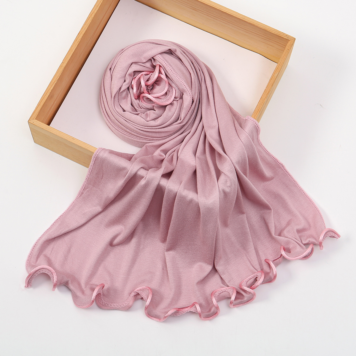 Nouveauté Modal coton Jersey Hijab écharpe pour femmes châle extensible plaine bandeau musulman mode couleur unie Long silencieux
